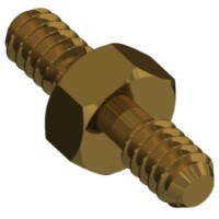 4734B0 4734-B-0 M/M STANDOFF 5/16 HEX X 1/8 L, 8-32/10-32 BR
